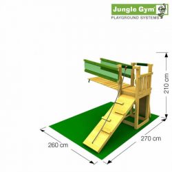 Skizze: Anbaumodul Bridge für Spieltürme von Jungle Gym