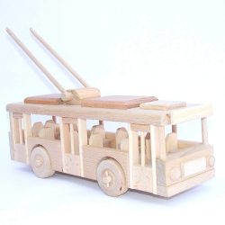 Holzspielzeug Trolleybus für Kinder