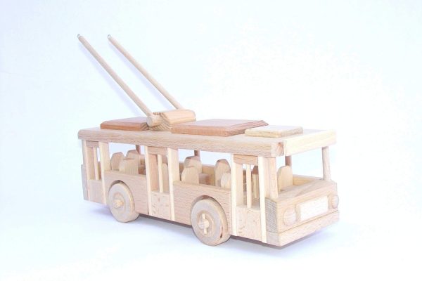 Holzspielzeug Trolleybus für Kinder