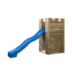 Spielturm Lancelort mit blauer Rutsche